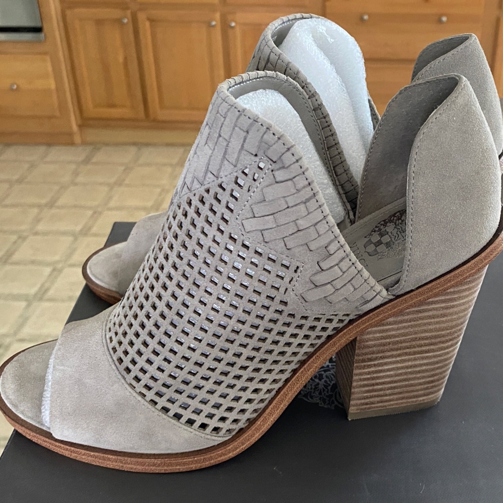 Vince Camuto Storm Grey Peep-Toe Block Heels
Never Worn - Picture 6 of 10